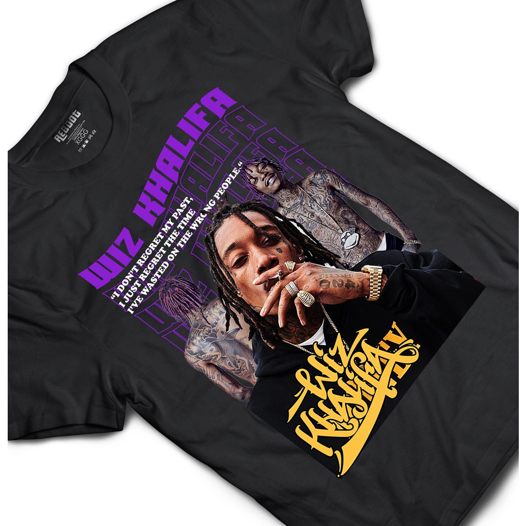 Camiseta RAP HIP HOP Cantor Wiz Khalifa Musica Banda estilo Musical fa  clube unissex em algodão EXTRAGRANDE