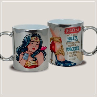 Caneca Personalizada Cromada Delicadeza Feminina