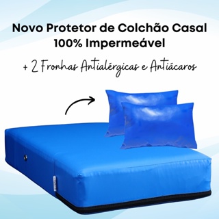 Capa para Colchão de Casal Impermeável Hospitalar e 2 capas para travesseiro