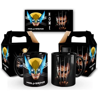 Caneca Personalizada Wolverine com Nome + Caixinha