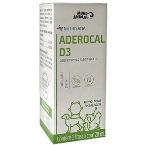 Nutrisana Aderocal D3 20ml Suplemento Vitaminico para Cães e Gatos Mundo Animal em Oferta na Shopee