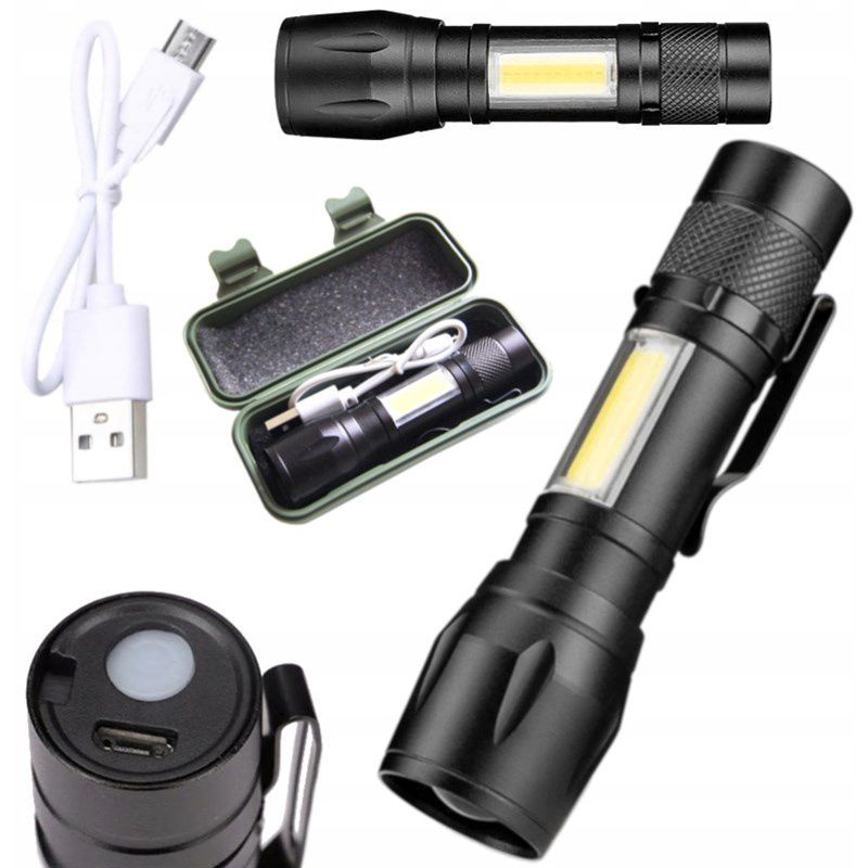 Mini Lanterna Super Potente Led T6 Recarregável Usb c/ Zoom - Utifácil I  Utilidades domésticas inovadoras