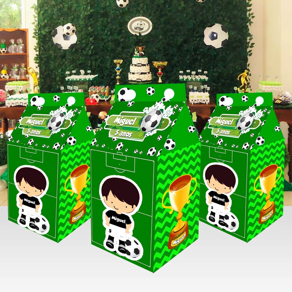 Caixas Milk Futebol Lembrancinha Aniversário Personalizada