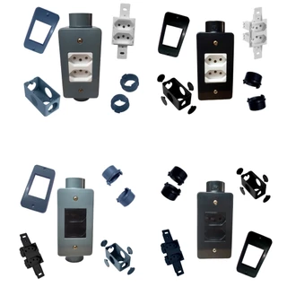 Conjunto de Instalação Eletrotubo Fácil P/ Tomada Dupla 20a C/ Condolete 1pol PVC Reforçado Anti-Chamas + Adaptador Resistente de Encaixe 1pol