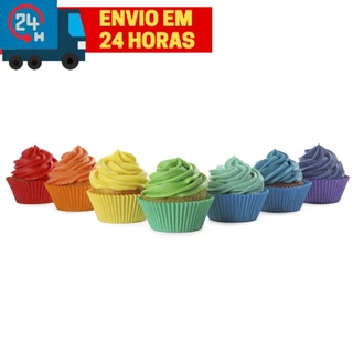Forma Forminha Cupcake Bolo Papel Forneavel com 45 Unidades