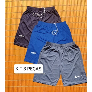 Kit 3 Shorts Calção Dry Fit Masculino Esporte