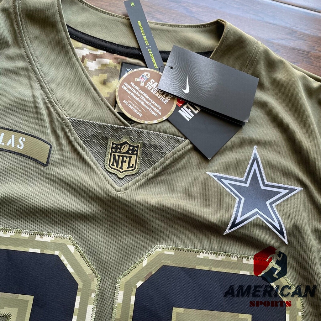 Dallas Cowboys NFL Trevon Diggs Nike 22 Salute To Service Olive Limited  Jersey M