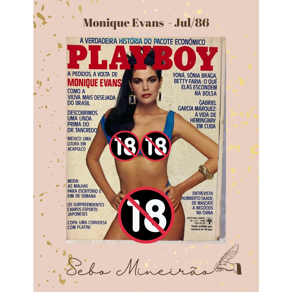 Revista Playboy - Monique Evans | Shopee Brasil