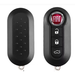 Chave Fiat Canivete Punto 500 Bravo Siena Strada Carcaça Botões Brancos