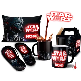 Caneca Mágica Star Wars com Kit Darth Vader Nome Personalizado