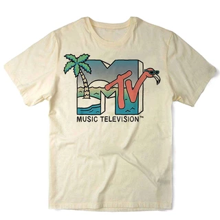 Camiseta Algodao MTV Logo Praia Beach Flamingo Unissex