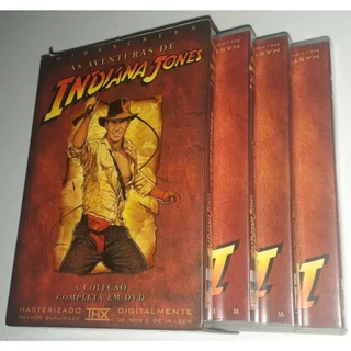 "As Aventuras de Indiana Jones" (Caixa 4DVDs, três primeiros filmes + documentário)