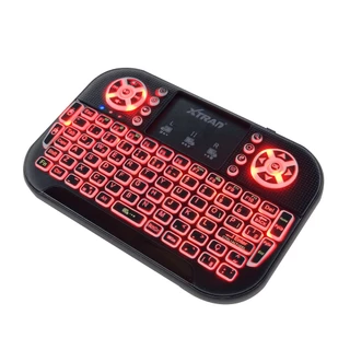 Mini Teclado Controle Bluetooth Sem Fio 2.4GHz Iluminado Para Smart Tv Tv Box Pc