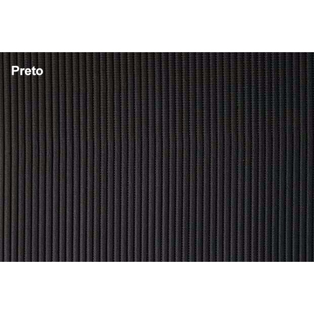 Passadeira tapete antiderrapante soft preto 60cm x 43cm