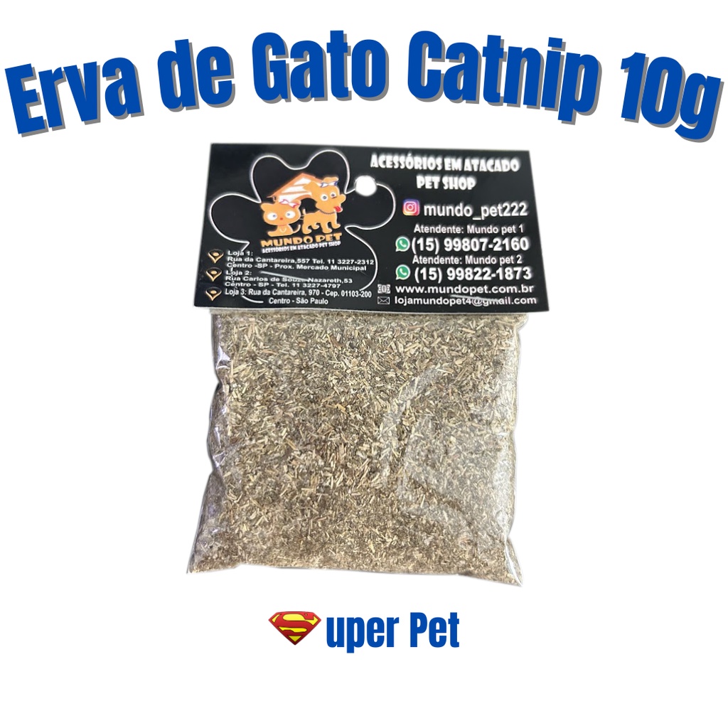 Catnip Erva Do Gato 10g Natural Deixa o Gato Feliz.