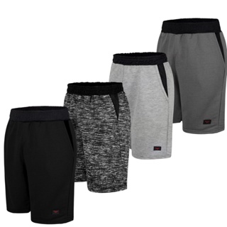KIT 4 Bermuda short de Moletom Esportivas Casuais Fitness Sortidas