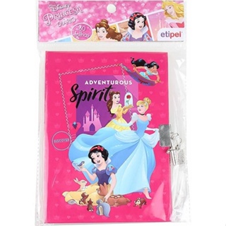 Diário Princesas Disney Com Cadeado Etipel Presente Menina