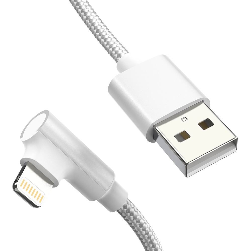 Cabo Carregador Usb Otg Lightning para Iphone 90 Graus