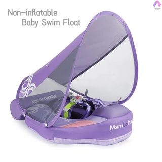 Mambobaby Bebê Não Inflável Flutuador Nadar Macio Impermeável Nadando Treinador Com De Cauda + Dobra Sol Para 3-24 Meses Bebês Meninos [B] [Novo]