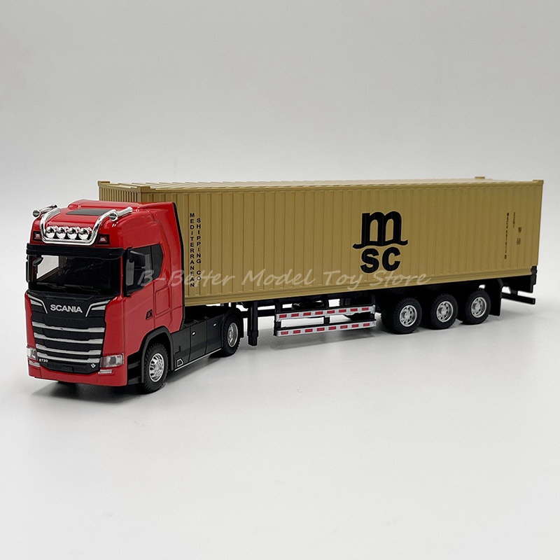 1 : 50 Modelo Diecast Truck Toy Scania S730 Trator Com Semi