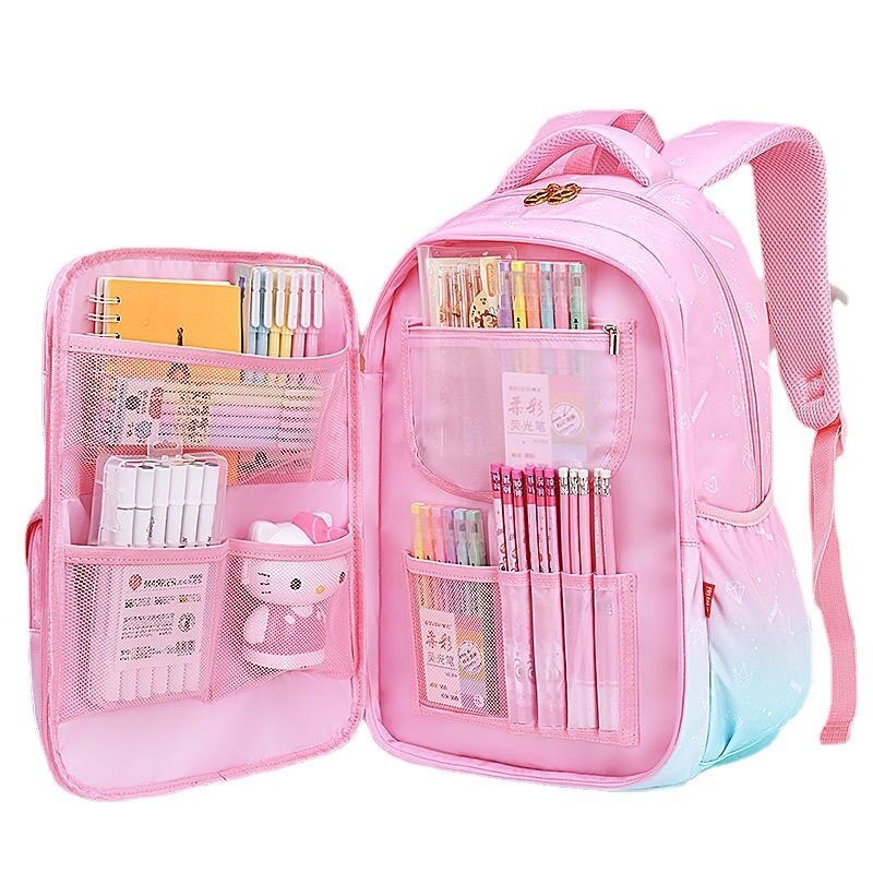 Kit Mochila Luluca + Estojo Bolsa Escolar Acessório Miçangas