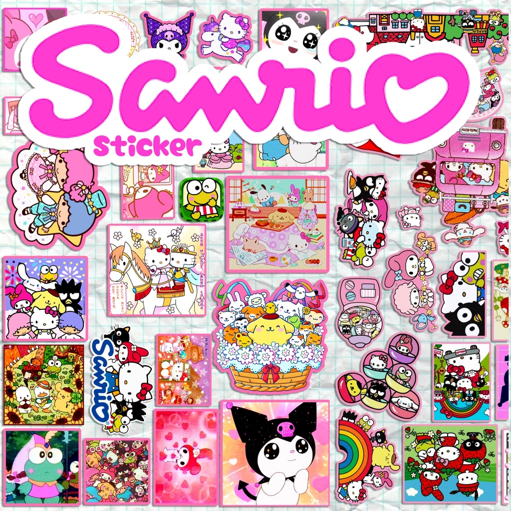 Pack de Adesivo Sanrio ♡ Hello Kitty e Amigos ♡ Stickers Figurinhas ...