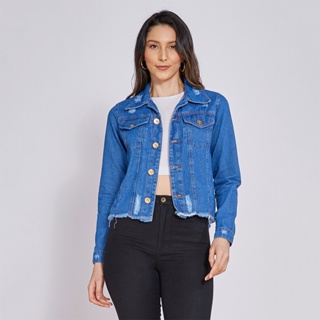Jaqueta Jeans Feminina Moda Outono/Inverno 2022