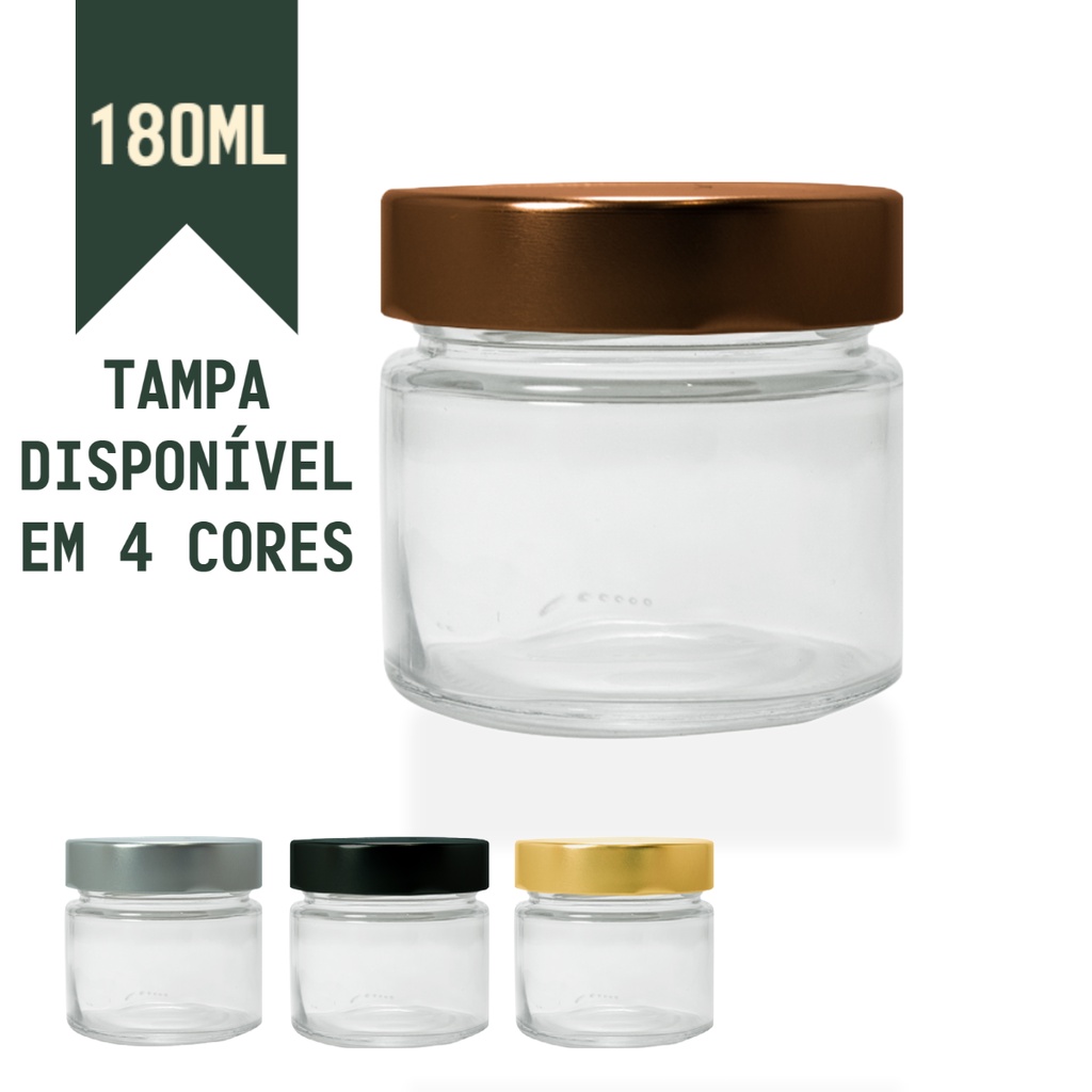 Pote la pianezza 180ml kit com 10 unidades com tampas de metal variada ...