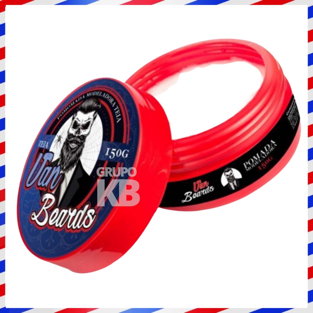 Pomada Gel Para Cabelo Capilar Modeladora Van Beards 150g Original