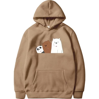 Moletom Canguru Feminino Desenho Urso Sem Curso Panda Polar Casaco