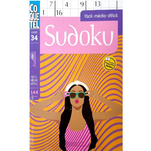 Coquetel. Sudoku - Nível Fácil/Médio/Difícil. Livro 130