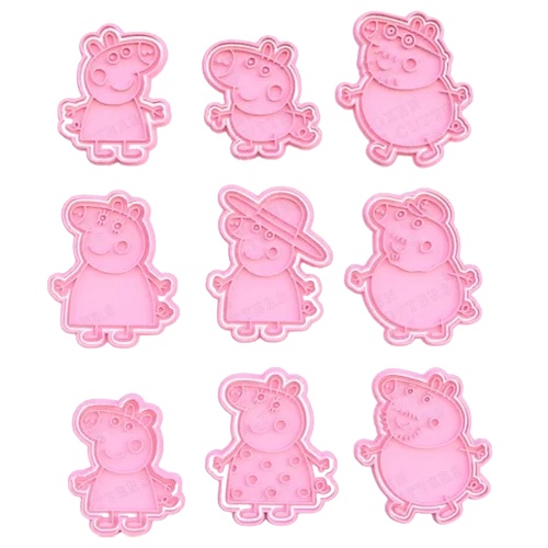 Cortador de Biscoito Turma Peppa Pig Forma de Pasta Americana Bolacha
