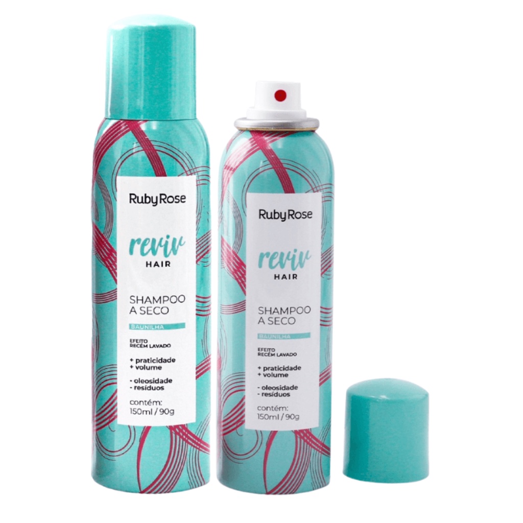 SHAMPOO A SECO REVIV HAIR BAUNILHA RUBY ROSE Shopee Brasil