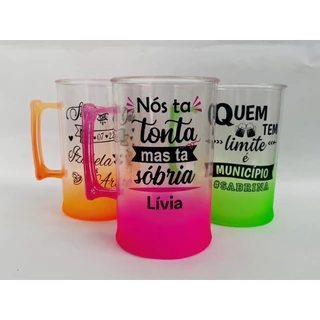 Kit 50 canecas de chopp degrade 300ml Personalizada