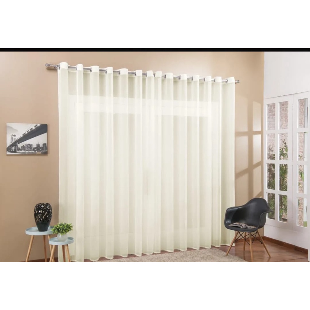 Cortina De Voil Quarto E Sala 2,80 X 1,80 Para Varão
