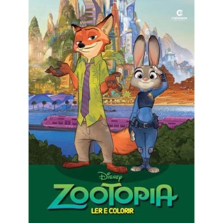 Livro Gigante Zootopia Ler e Colorir Disney