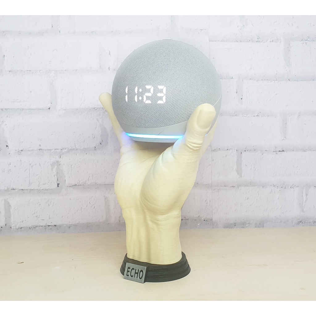 Suporte Alexa Echo Dot 4 ou Echo Dot 5 tema Mãozinha - Familia Addams - Presente, decoração criativa, música, som, stand de mesa Amazon