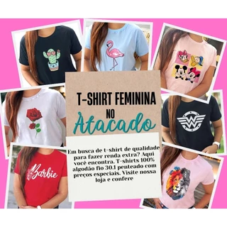 kit 10 blusas t-shirt feminina Atacado/ Revenda