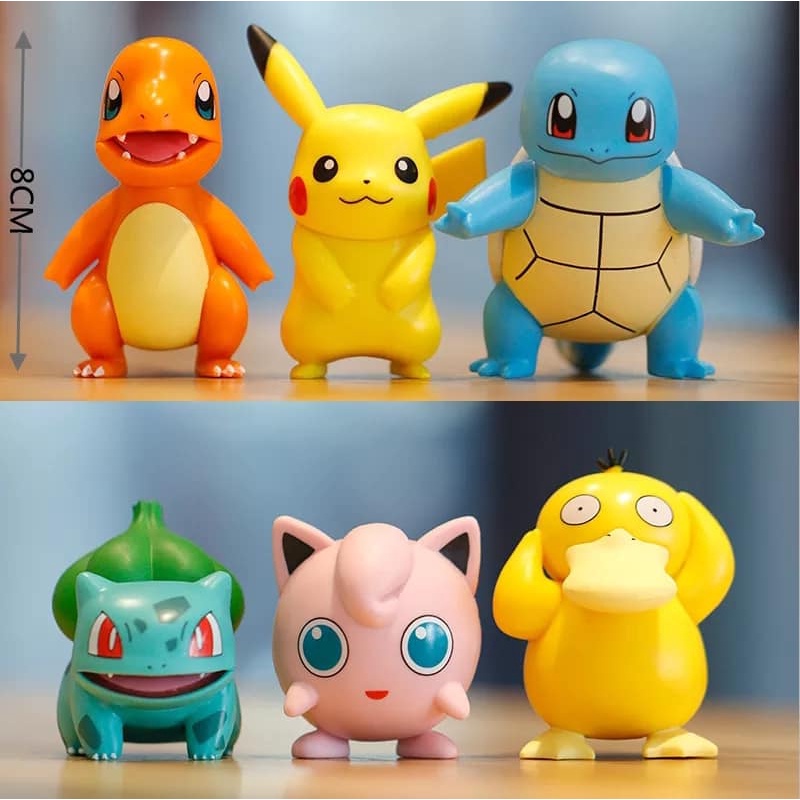 Boneco pokemon charmander pikachu colecionáveis brinquedos