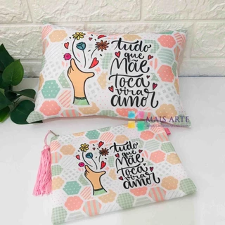 kit  almofadinha + necessaire tema mãe.Dia das Mães em Oferta na Shopee