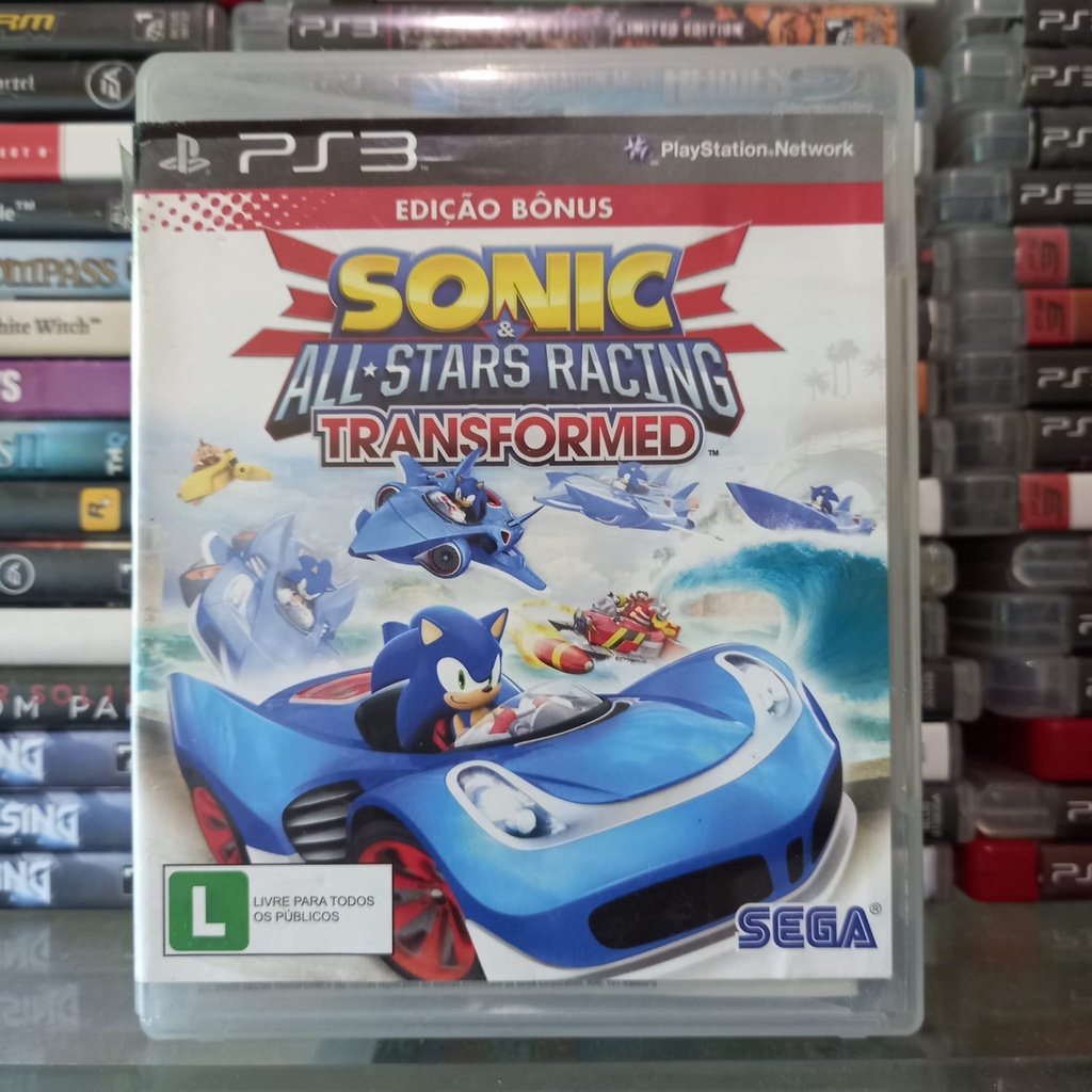 Jogo Ps3 - Sonic All Stars Racing Transformed Edição Bônus | Shopee Brasil