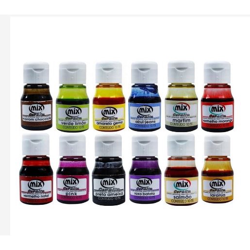 Corante Alimentício Líquido 10ml Mix Cores Diversas