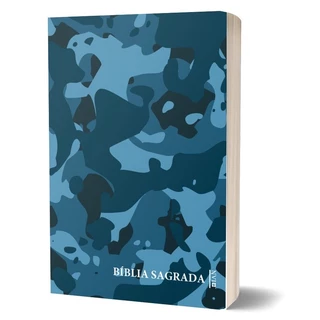 Bíblia Sagrada NVI - Camuflagem azul - Nova Versão Internacional - Com plano leitura