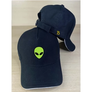 Bone Fecho Fitão Trucker Aba Curva Unissex Strapback Bucket Alien Tumblr