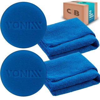 Kit 2 Aplicador Espuma Automotivo + 2 Pano Microfibra