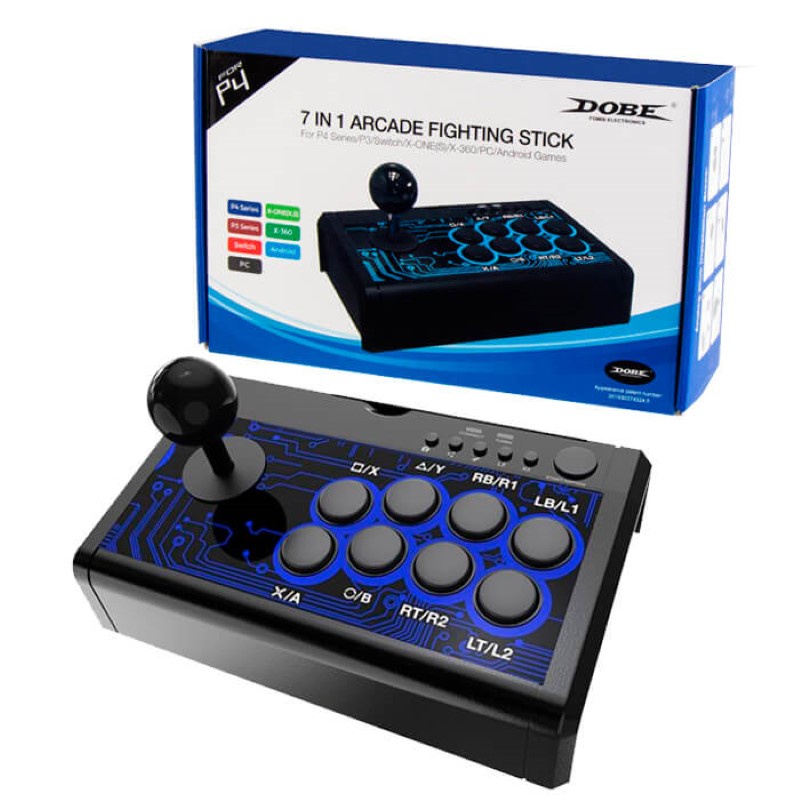 Controle Joystick Arcade 7 Em 1 Para Jogos Ps4 / Switch / Xbox One ...
