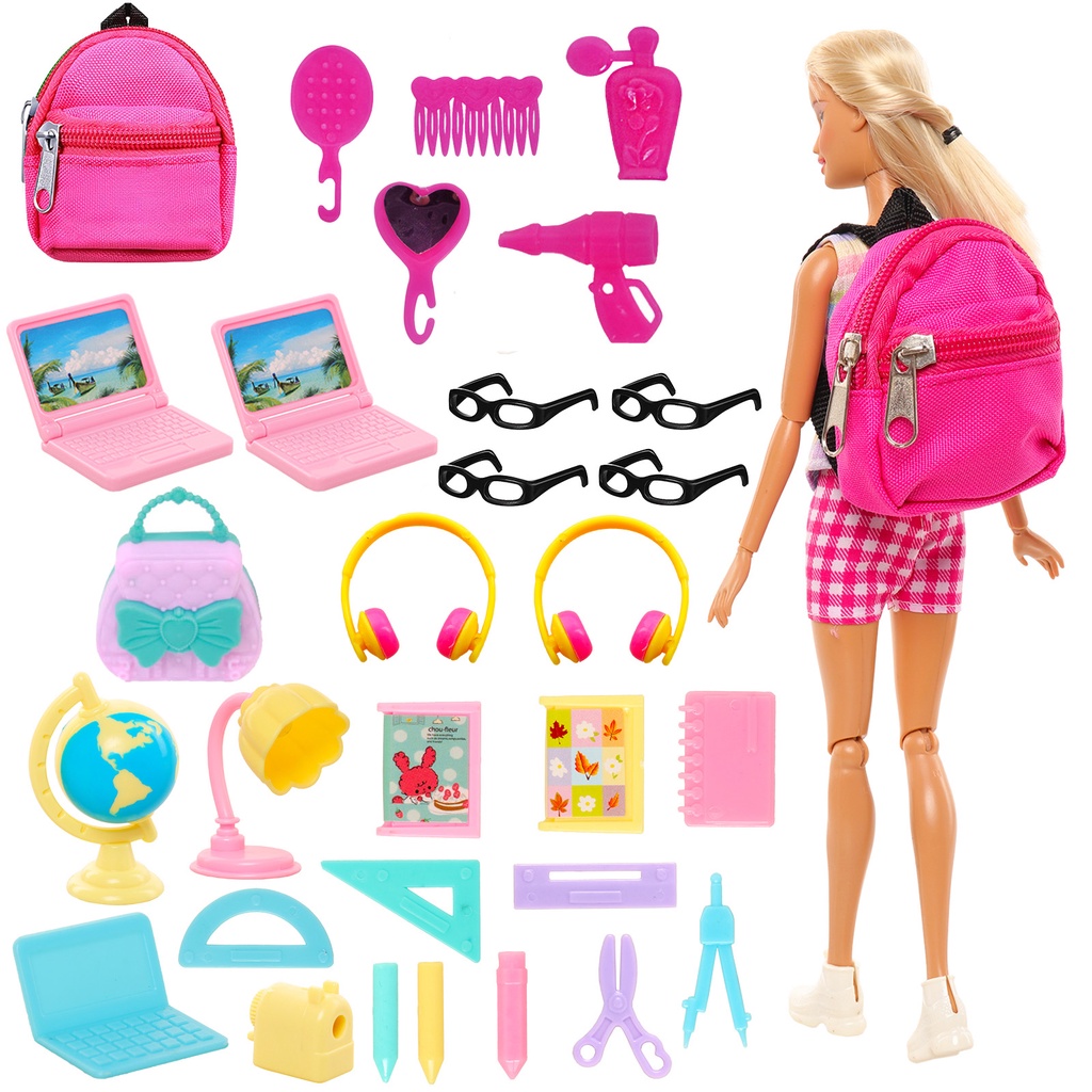 Bonecas em miniatura para Barbie, Kawaii Itens, Mini Figuras