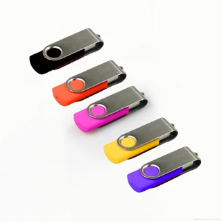 Pen Drive Giratório Com Capa Prateado 4G