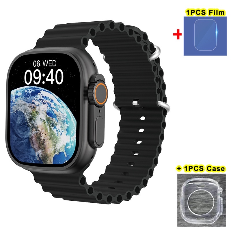 Smartwatch H11 Ultra 2.0 Inch Série 8 49mm Chamada De Temperatura NFC iwo siri Assistente De Voz