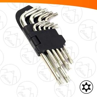 Jogo De Chave Torx Torque Tipo L de Aço T10 A T50 Aço Kit Jogo Torq Torx